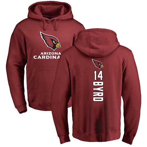 Arizona Cardinals Men Maroon Damiere Byrd Backer NFL Football #14 Pullover Hoodie Sweatshirts->arizona cardinals->NFL Jersey